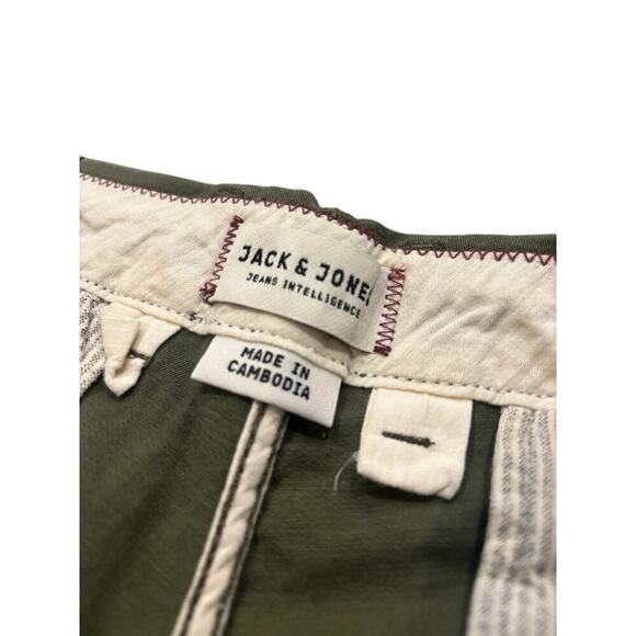 Jack & Jones Men's SLIM FIT MARCO ENZO OLIVE NIGHT Chino Tapered Pants W31 x L32 - Picture 4 of 8